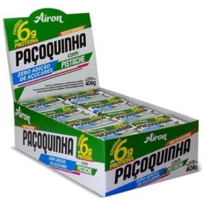 Paçoquinha com Proteína Pistache Zero Açúcar Caixa com 24 un de 17g