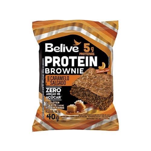 Brownie Protein Zero Açúcar Caramelo Salgado Caixa com 10 un de 40g