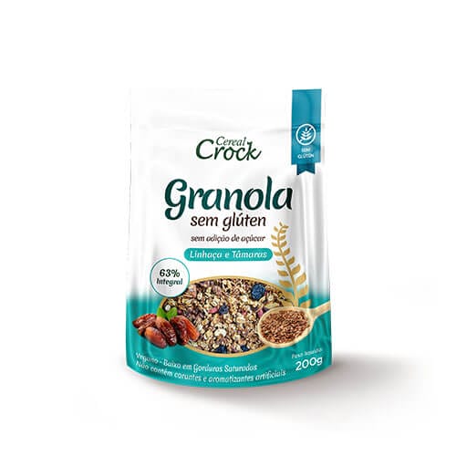 Granola Linhaça e Tâmaras Sem Açúcar Cereal Crock 200g