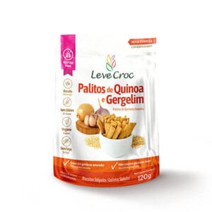 Biscoito Palitos Salgados Quinoa e Gergelim Sem Glúten 120g