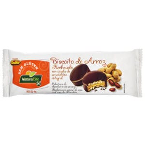 Biscoito de Arroz Recheado com Pasta de Amendoim Sem Glúten 40g