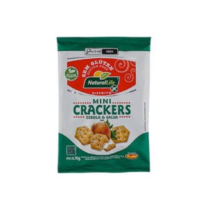 Biscoito Mini Crackers Cebola e Salsa Sem Glúten Vegano 70g