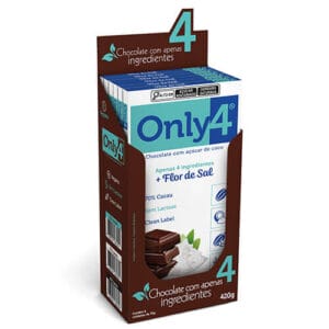 Chocolate Only4 70% - Flor de Sal Sem Lactose Caixa com 6 un de 70g