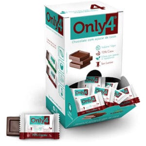 Chocolate Only4 70% - Puro Sem Lactose Caixa com 30 un de 5g